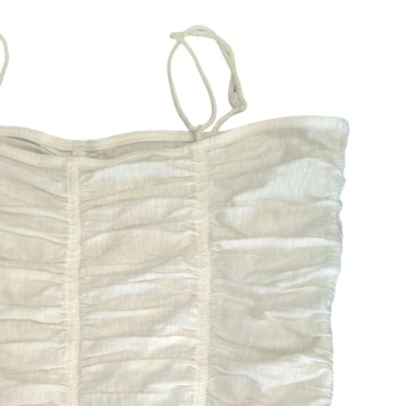 Free People White Cotton Belong Together Cropped Tank Medium NWOT - Picture 7 of 15